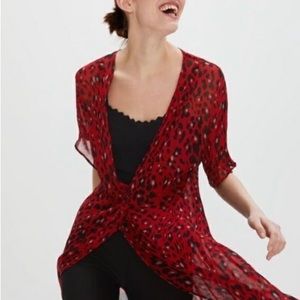 Chiffon feel leopard print top/dress
